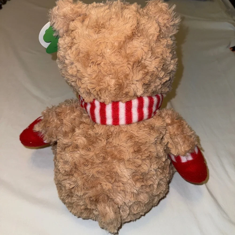 Gigglescape Plush Teddy Bear‎ Kids 12in Tan New Winter Scarf Mittens Snowflake